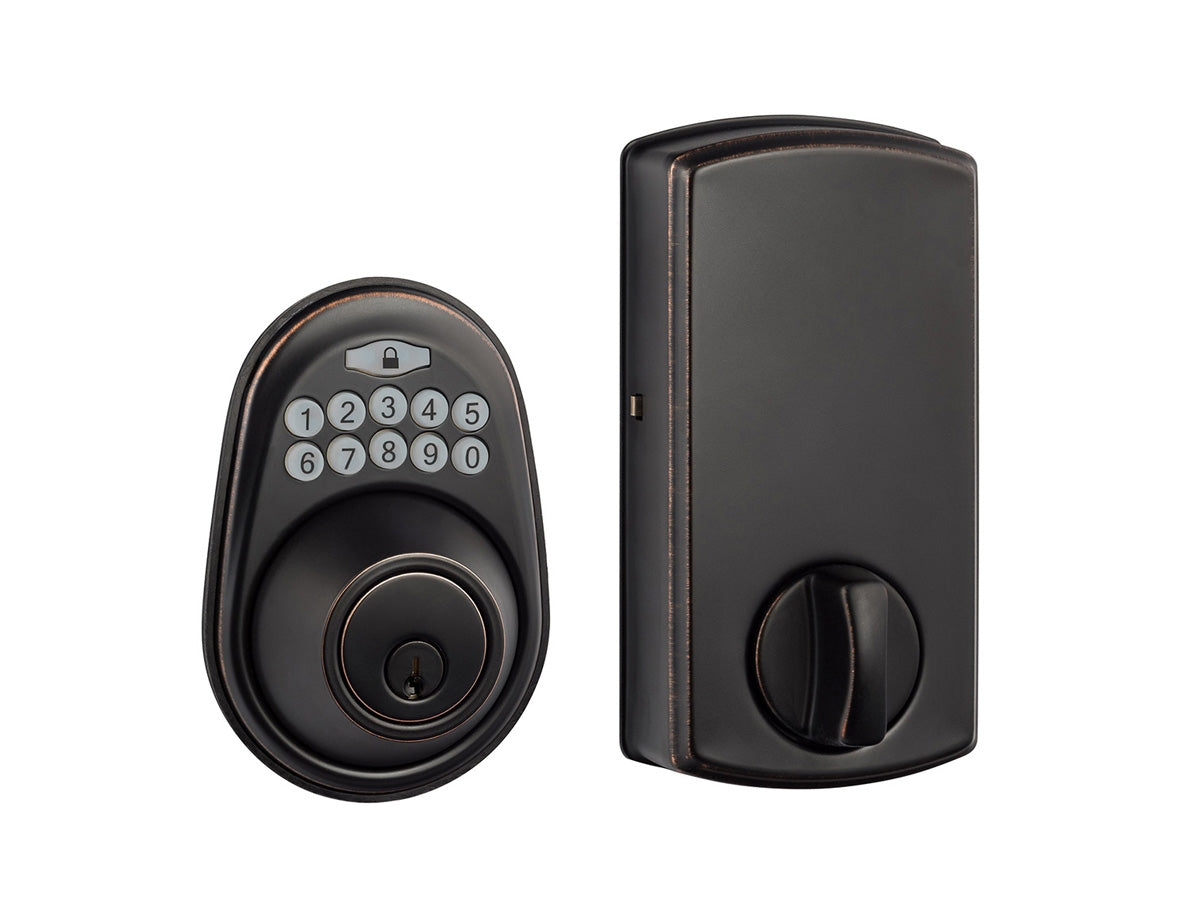 Sure-Loc Electronic Deadbolt Round Vintage Bronze
