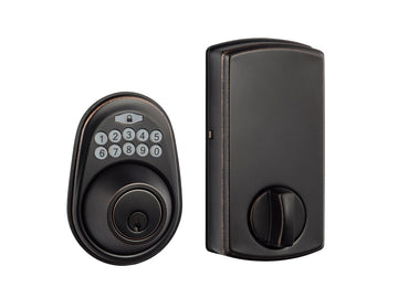 Sure-Loc Electronic Deadbolt Round Vintage Bronze