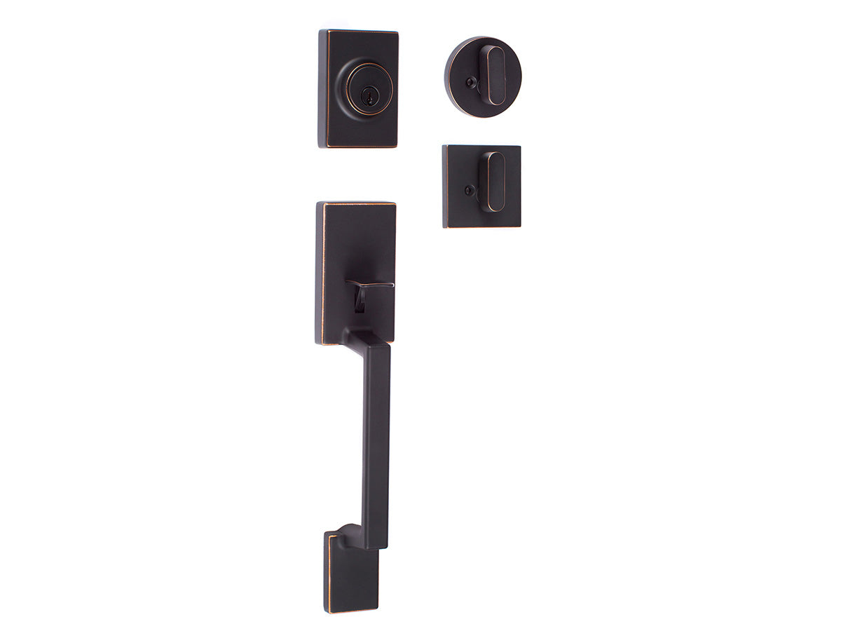 Sure-Loc Stockholm Handleset - Vintage Bronze