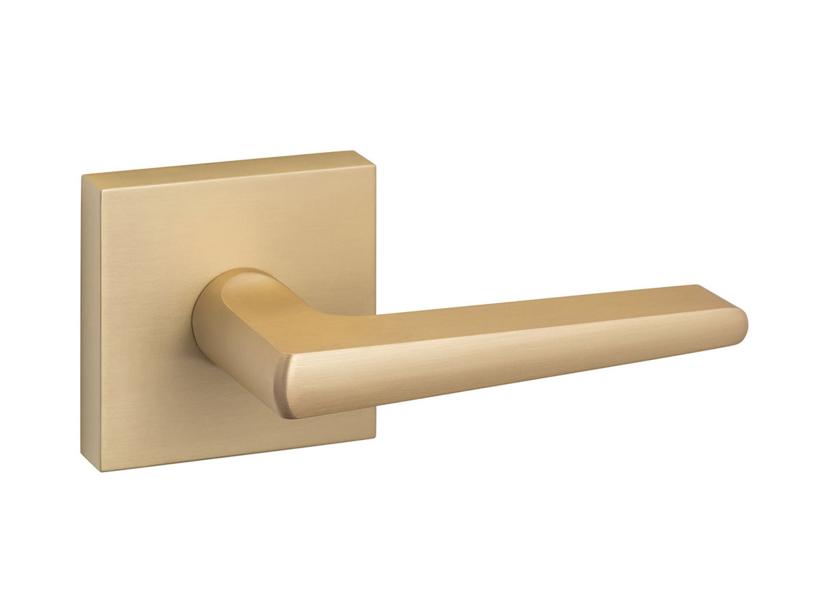 Sure-Loc Basel Square Interior Door Lever - Satin Brass