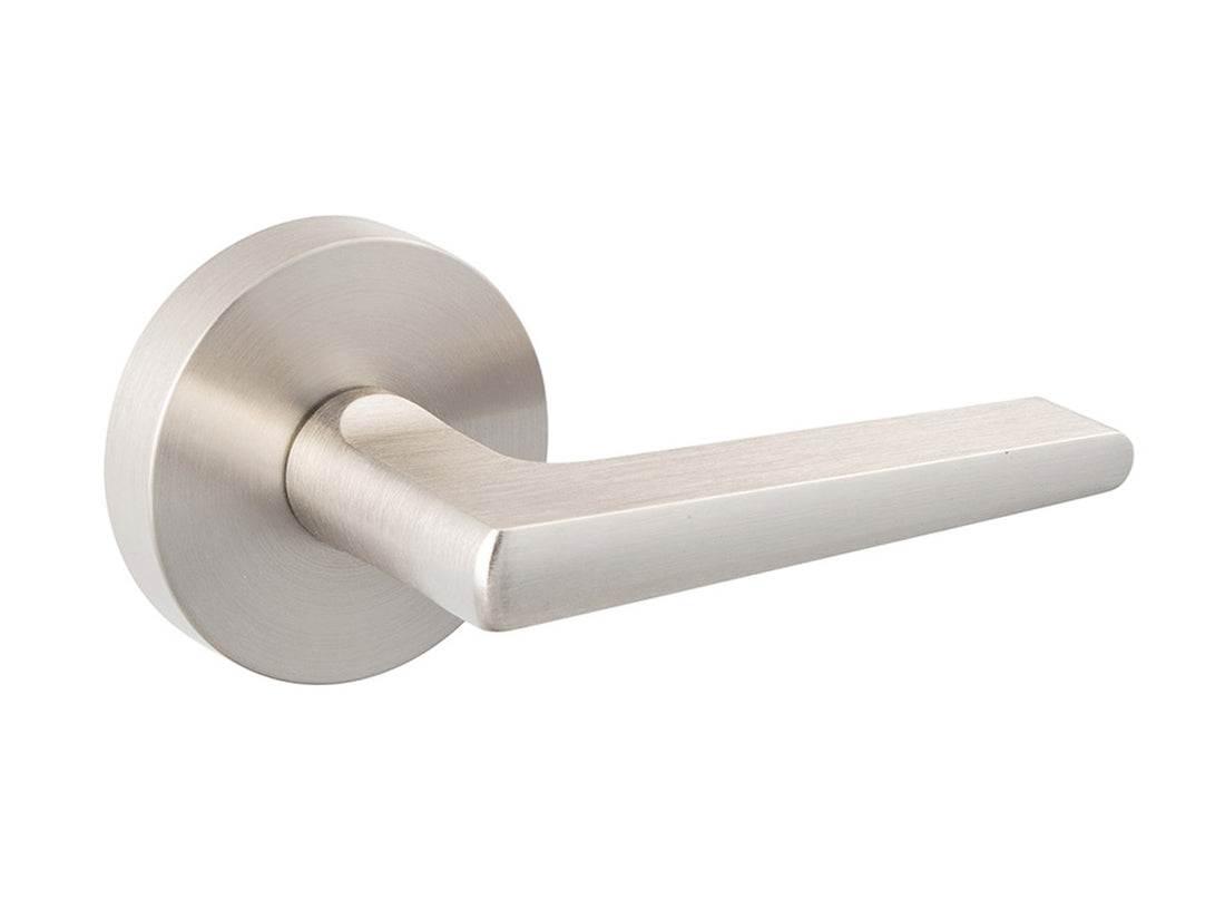 Sure-Loc Basel Round Interior Door Lever - Satin Nickel