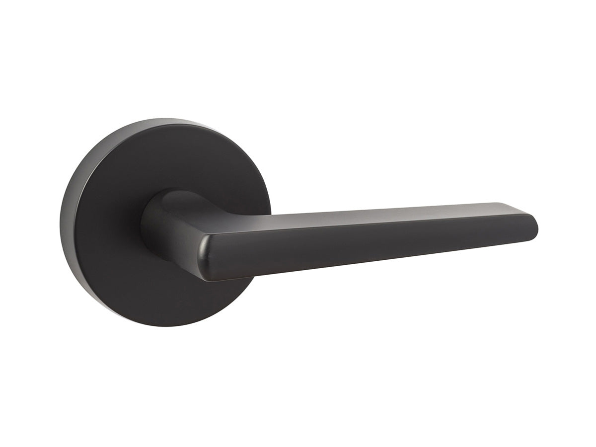 Sure-Loc Basel Round Interior Door Lever - Flat Black