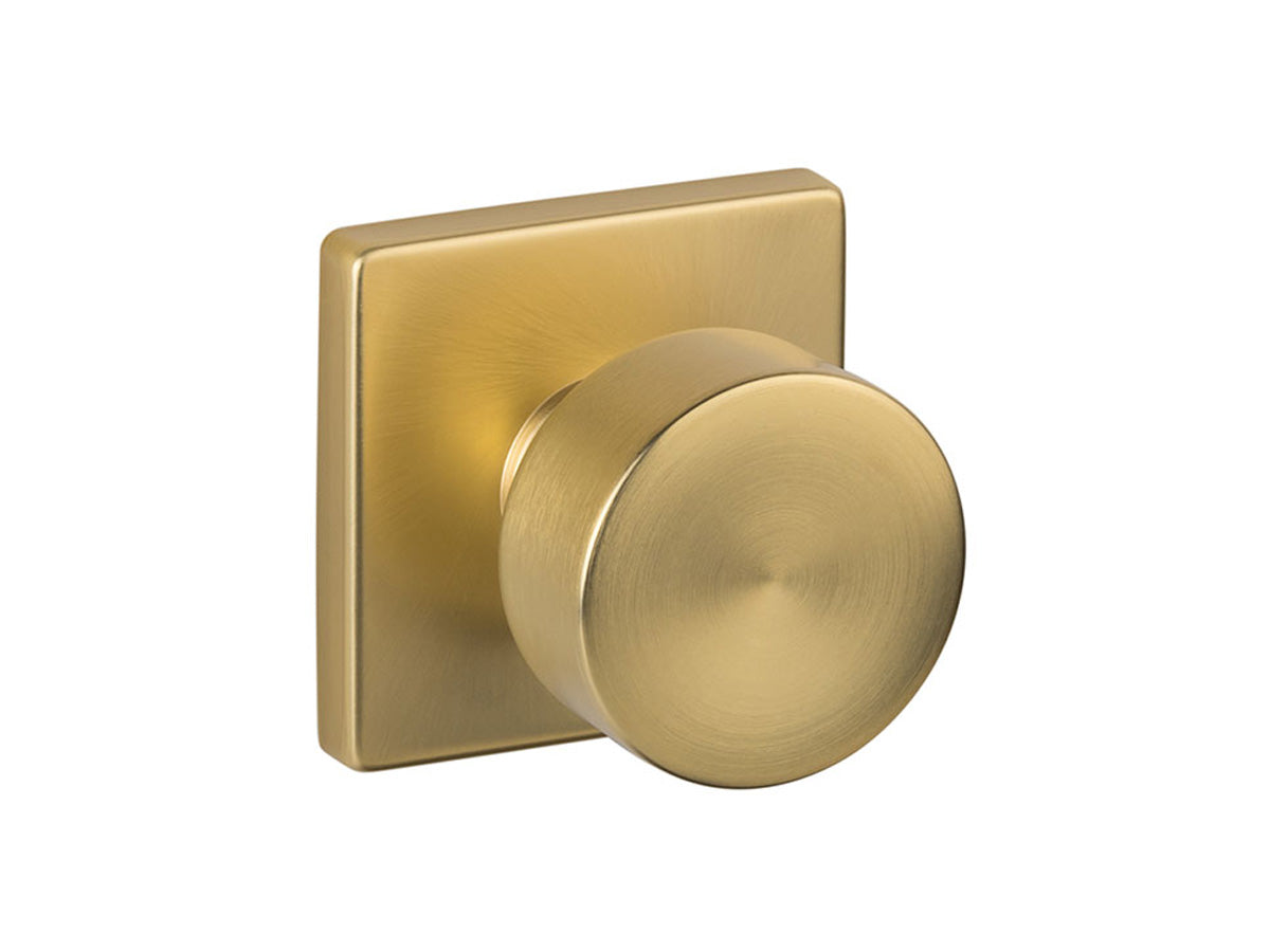 Sure-Loc Bergen Interior Door Knob Square - Satin Brass