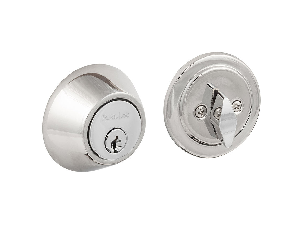 Sure-Loc Contemporary Deadbolt - Polished Chrome
