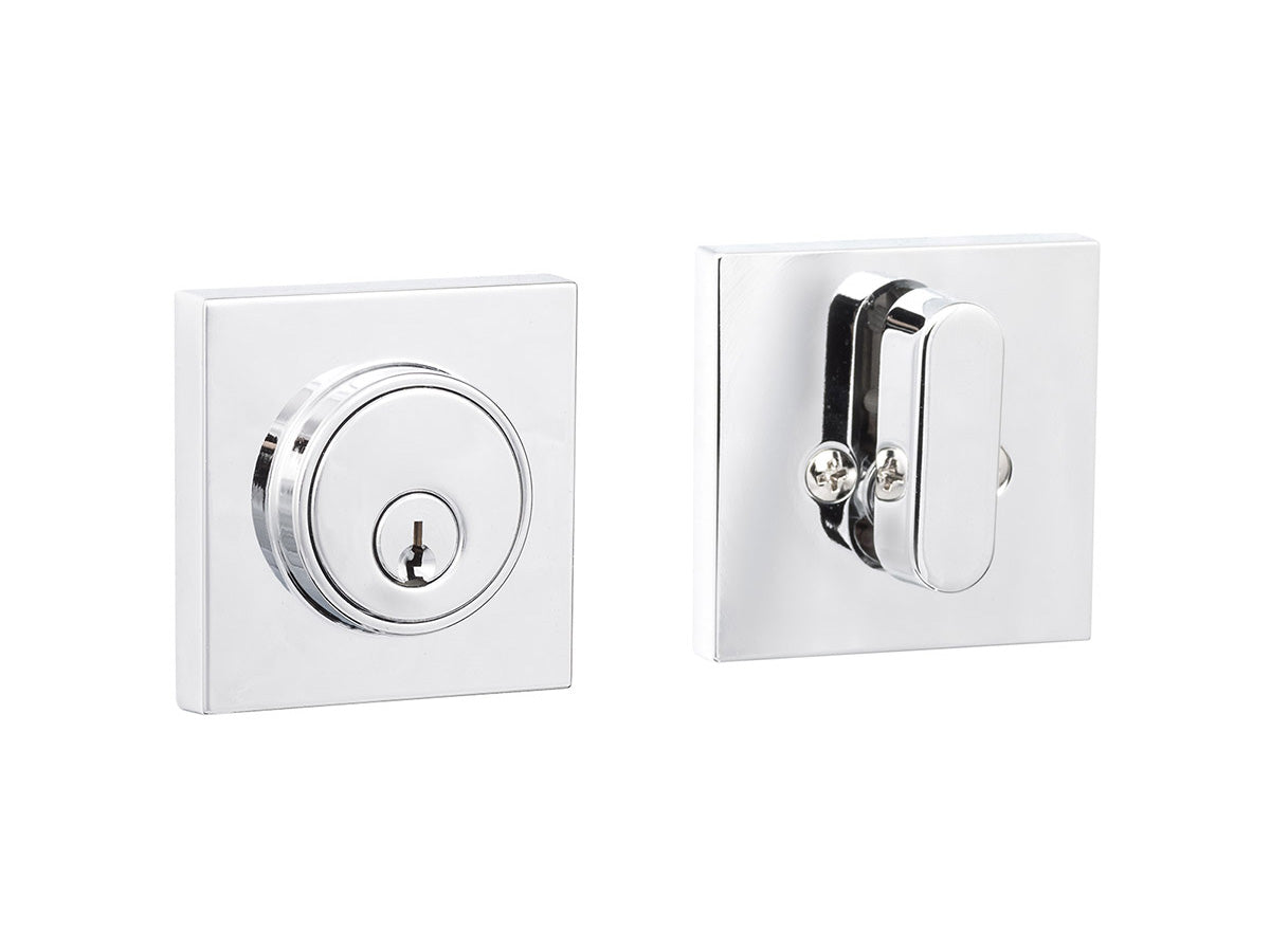 Sure-Loc Square Modern Deadbolt - Polished Chrome
