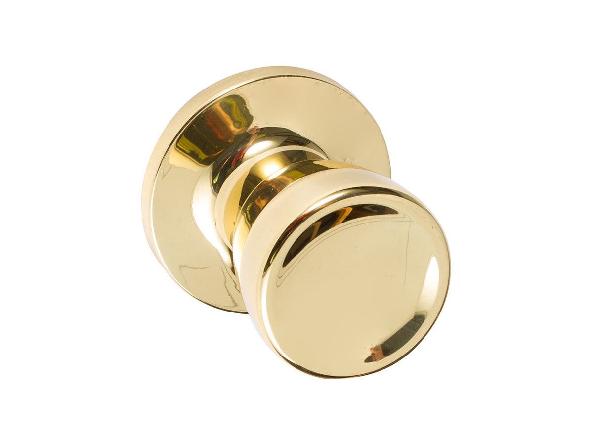 Sure-Loc Tulip Interior Door Knob - Polished Brass