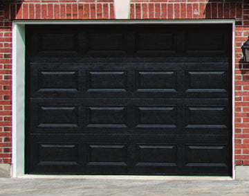 CHI Timeless Raised Panel Insulated Modern Garage Doors in Black