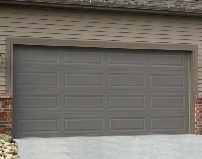 CHI Timeless Raised Panel Insulated Modern Garage Doors in Bronze