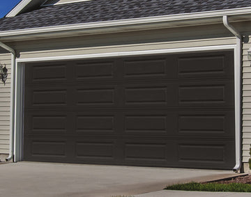 CHI Timeless Raised Panel Insulated Modern Garage Doors in Powder Coated Dark Bronze