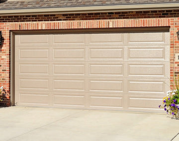 CHI Timeless Raised Panel Insulated Modern Garage Doors in Desert Tan