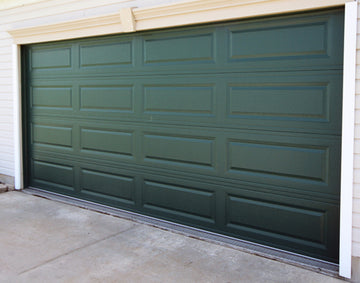 CHI Timeless Raised Panel Insulated Modern Garage Doors in Powder Coated Evergreen