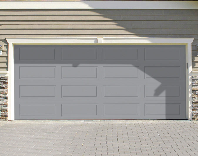 CHI Timeless Raised Panel Insulated Modern Garage Doors in Gray