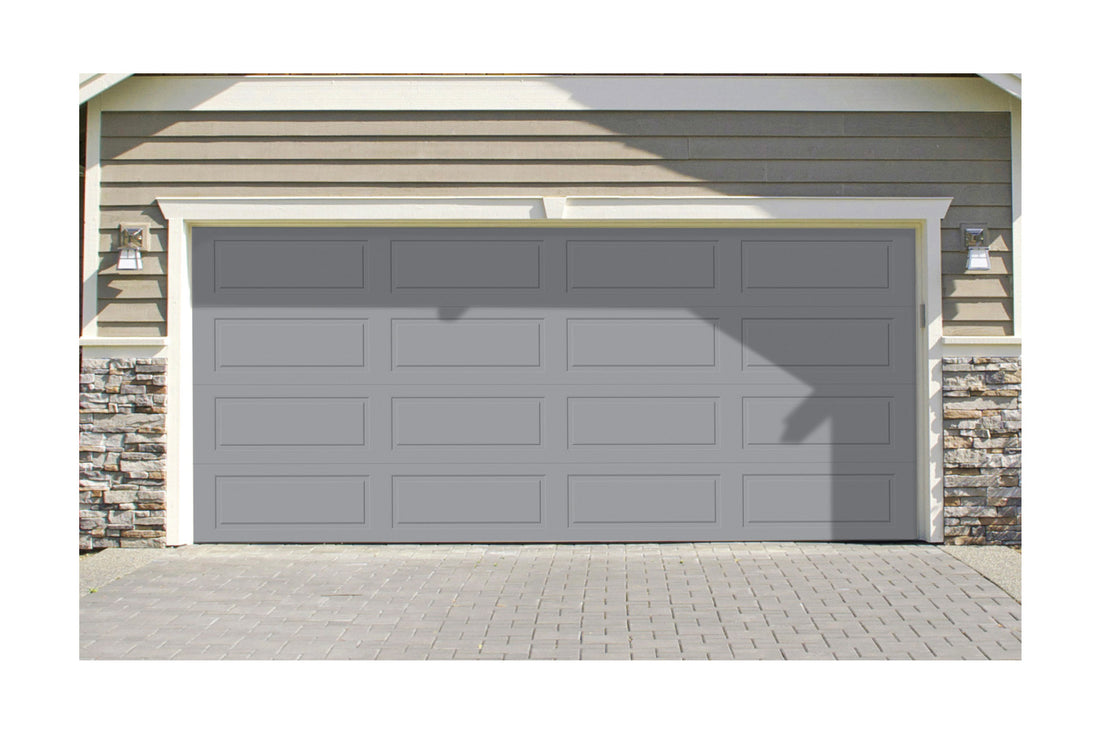 CHI Timeless Raised Panel Insulated Modern Garage Doors in Gray