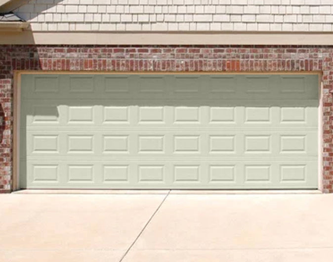 CHI Timeless Raised Panel Insulated Modern Garage Doors in Powder Coated Ivory