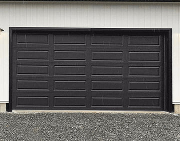 CHI Timeless Raised Panel Insulated Modern Garage Doors in Powder Coated Solar Black