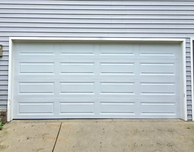 CHI Timeless Raised Panel Insulated Modern Garage Doors in White