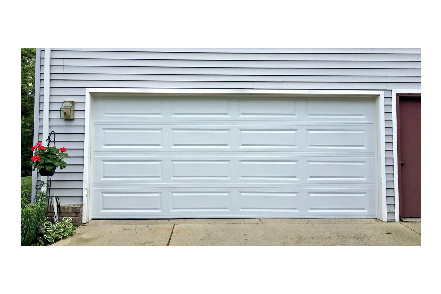 CHI Timeless Raised Panel Insulated Modern Garage Doors in White