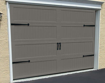 CHI Timeless Stamped Carriage House Insulated Modern Garage Doors in Bronze