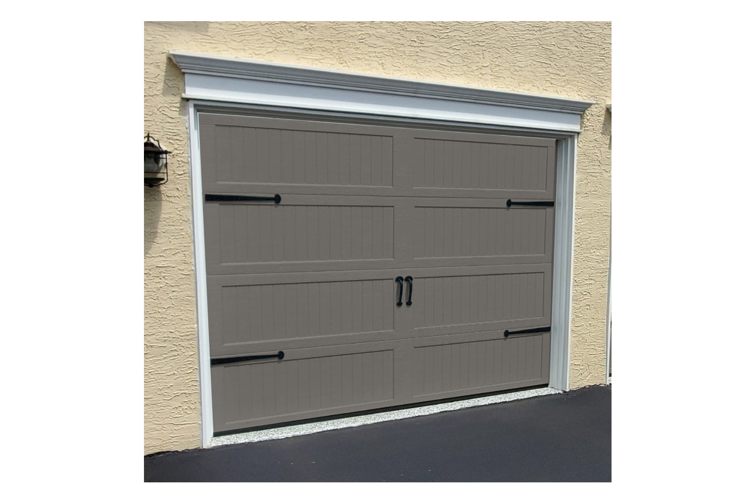 CHI Timeless Stamped Carriage House Insulated Modern Garage Doors in Bronze