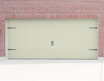 CHI Timeless Stamped Carriage House Insulated Modern Garage Doors in Powder Coated Ivory
