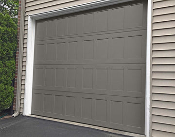 CHI Timeless Stamped Shaker Insulated Modern Garage Doors in Bronze