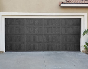 CHI Timeless Stamped Shaker Insulated Modern Garage Doors in Carbon Oak