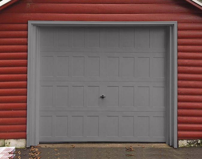 CHI Timeless Stamped Shaker Insulated Modern Garage Doors in Graphite