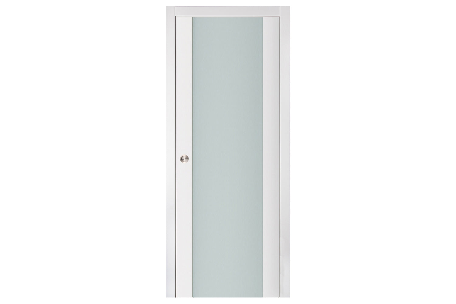 Nova Triplex 001 Soft White Laminated Modern Interior Door - Single Pocket Door