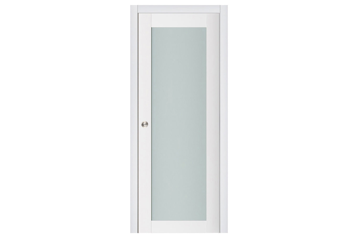 Nova Triplex 054 Soft White Laminated Modern Interior Door - Single Pocket Door