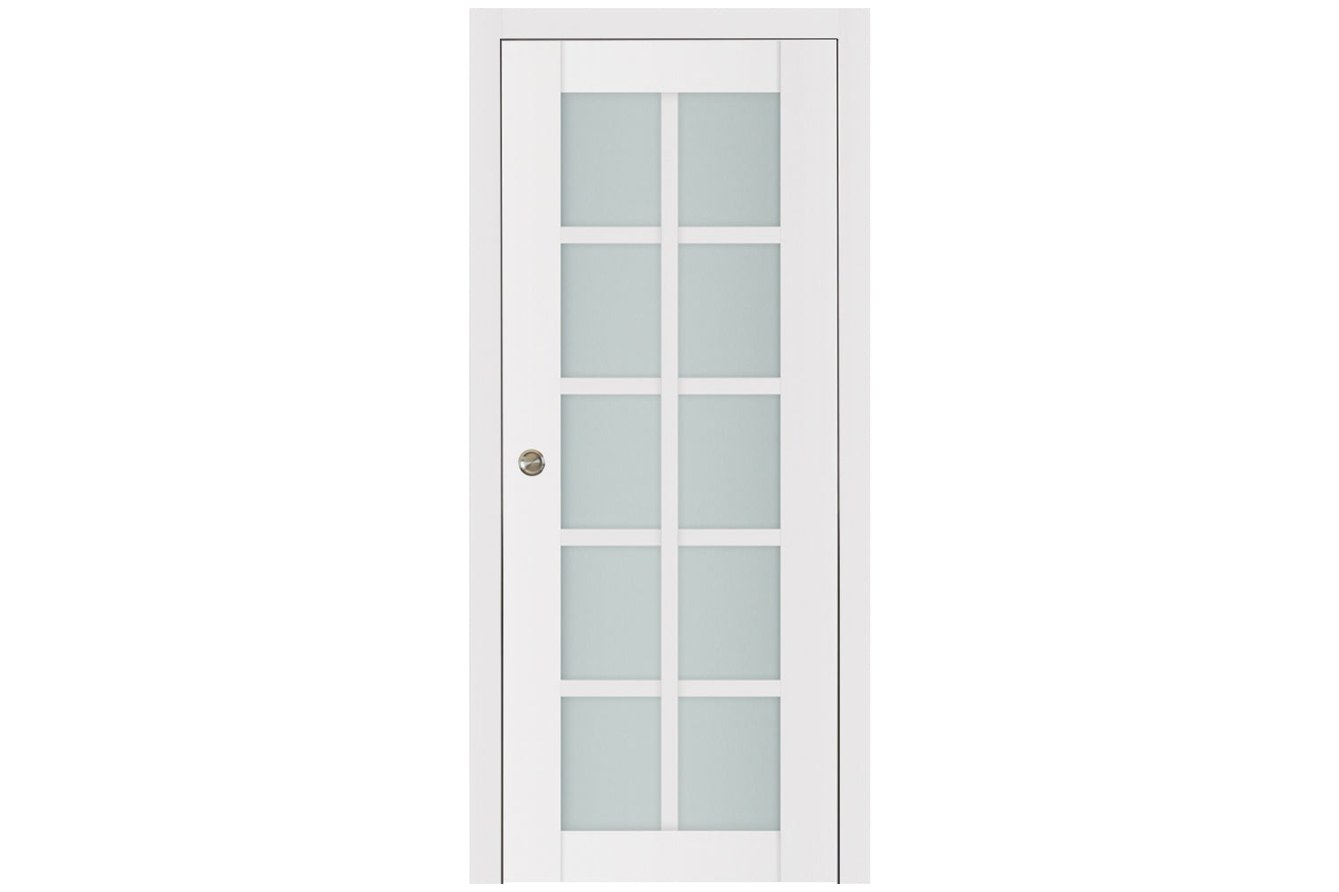 Nova Triplex 10-Lite Soft White Laminated French Door - Single Pocket