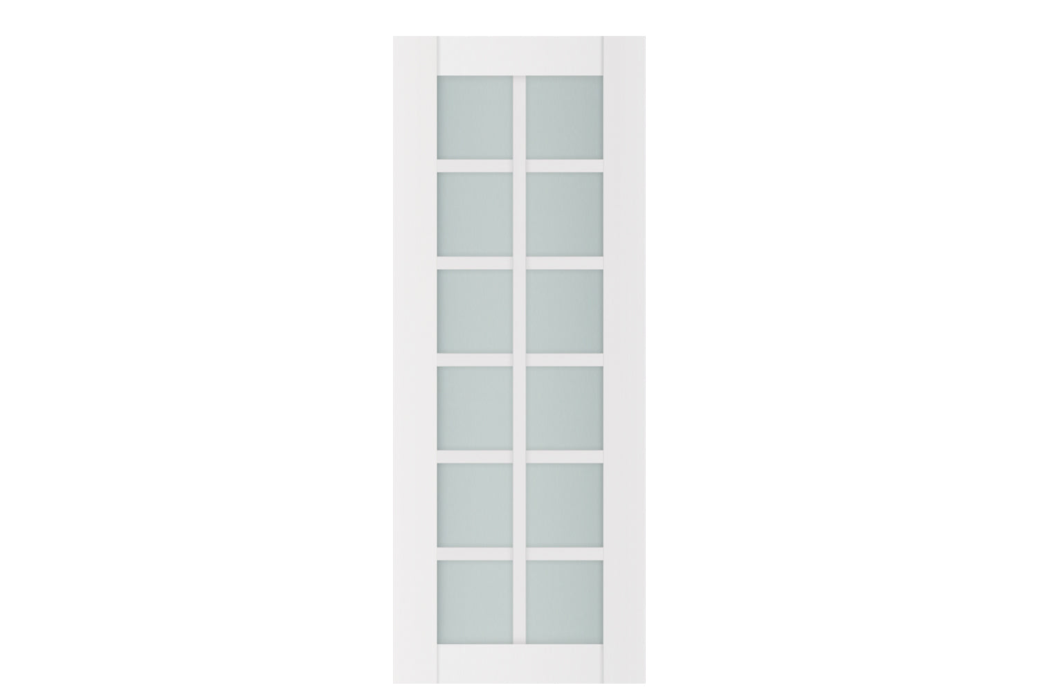 Nova Triplex 12-Lite Soft White Laminated French Door - Slab