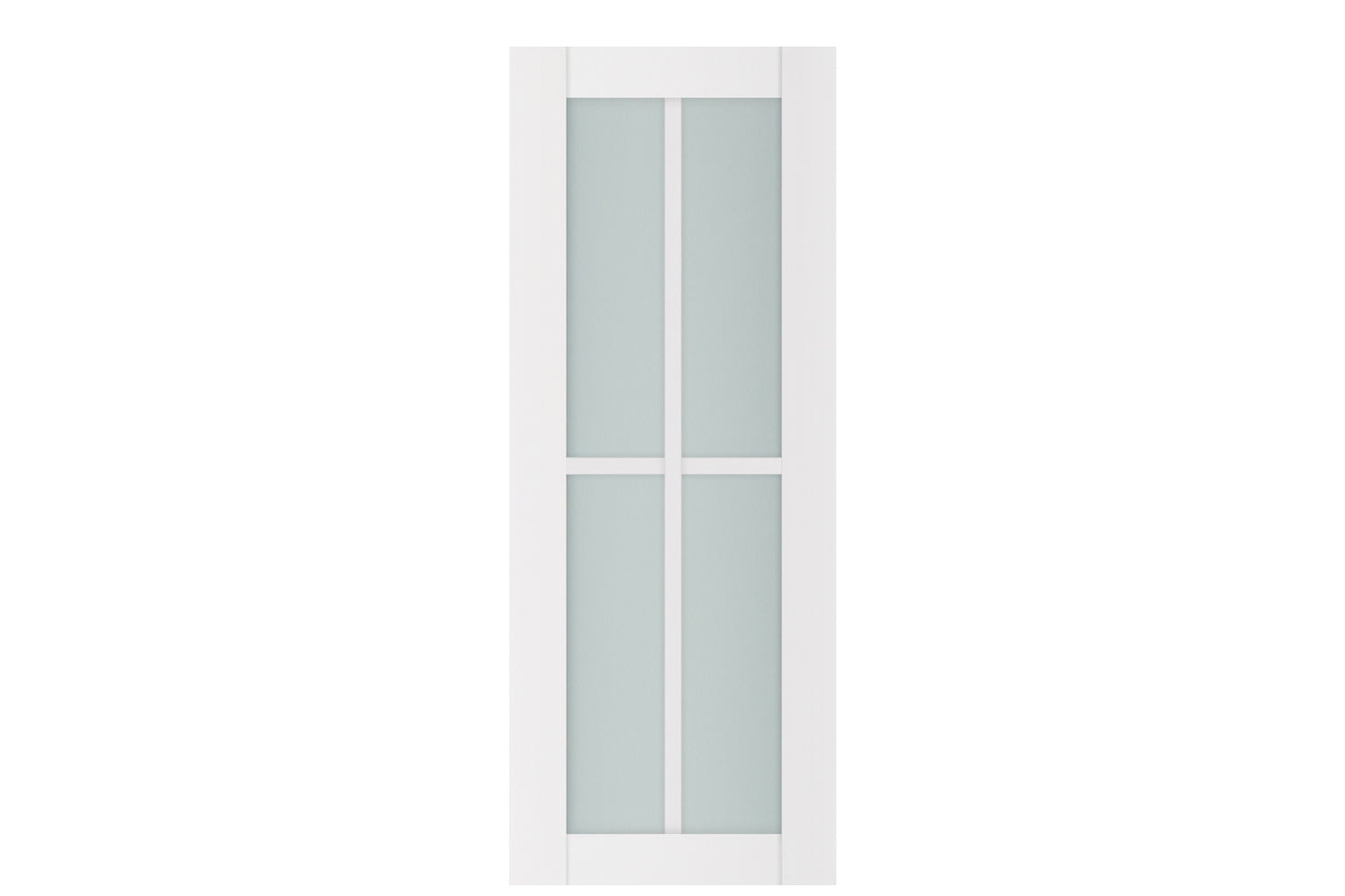 Nova Triplex 4-Lite Vertical Soft White Laminated French Door - Slab