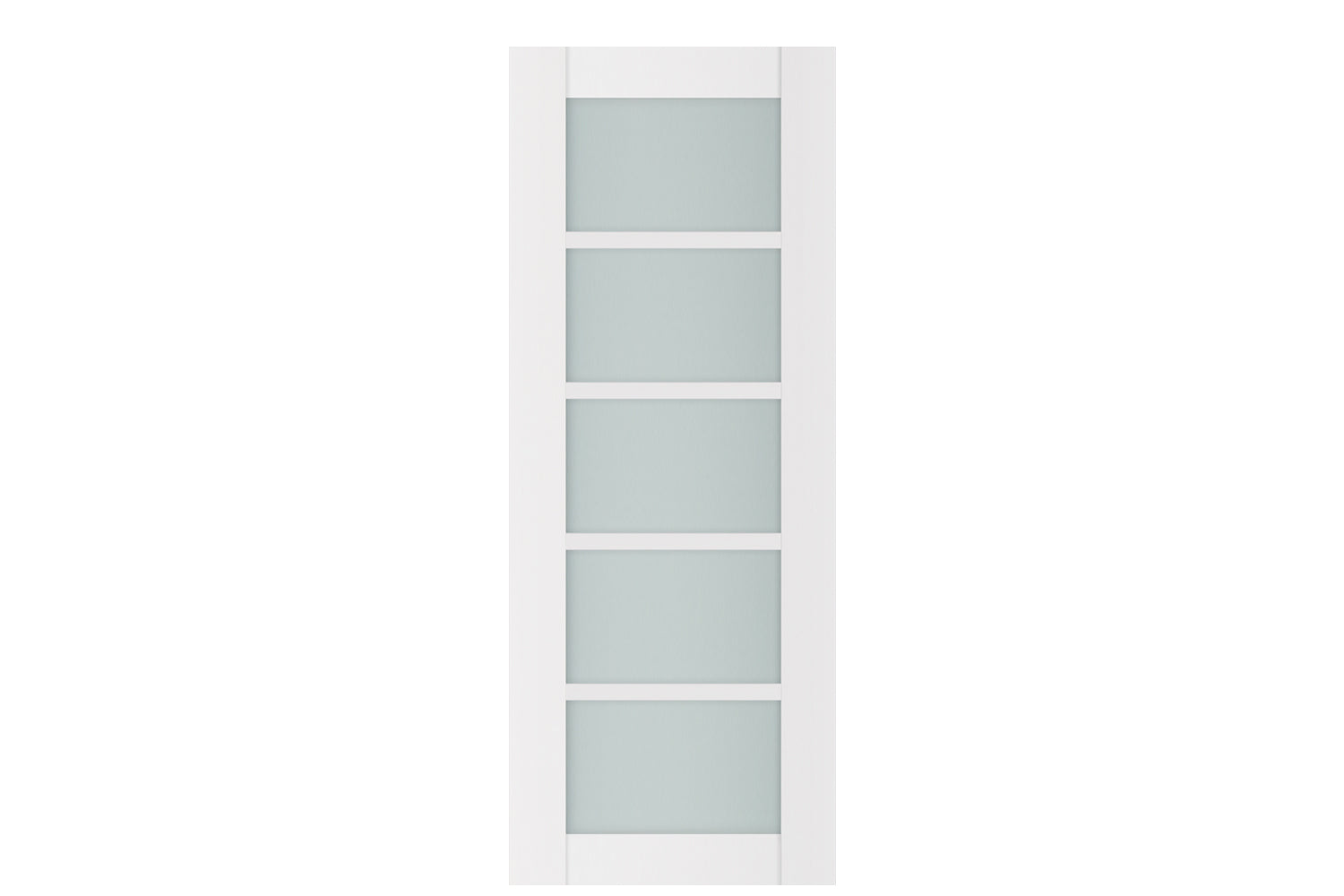 Nova Triplex 5-Lite Soft White Laminated French Door - Slab