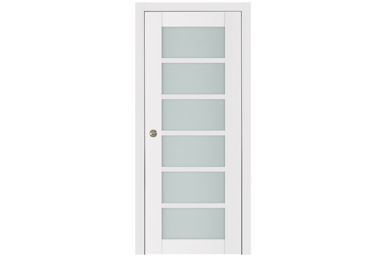 Nova Triplex 6-Lite Soft White Laminated French Door - Single Pocket