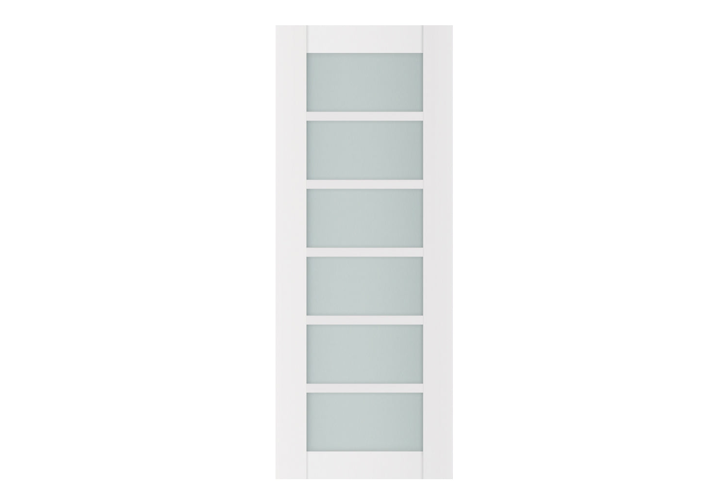 Nova Triplex 6-Lite Soft White Laminated French Door - Slab