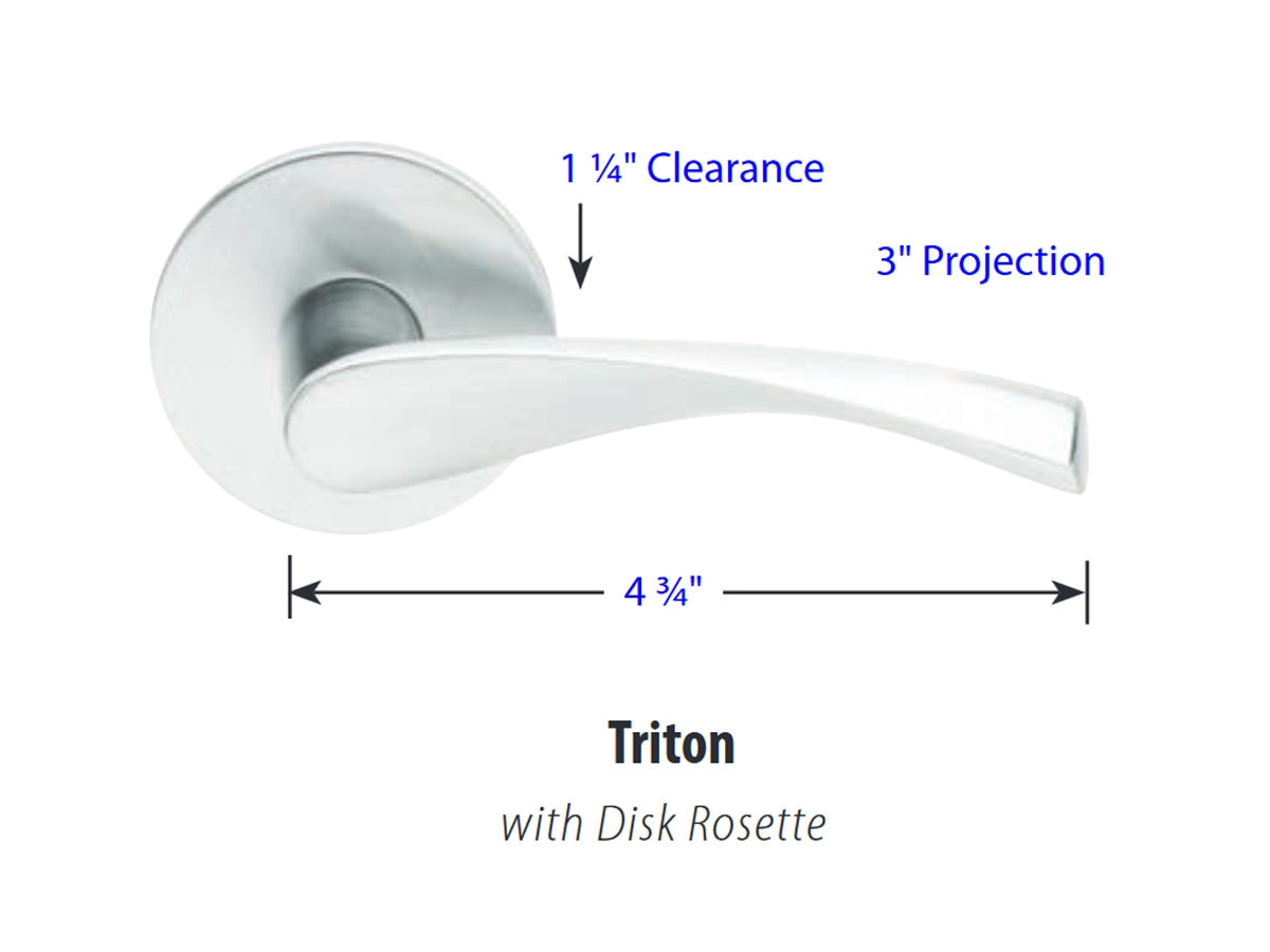 Emtek Triton Lever - Dimensions