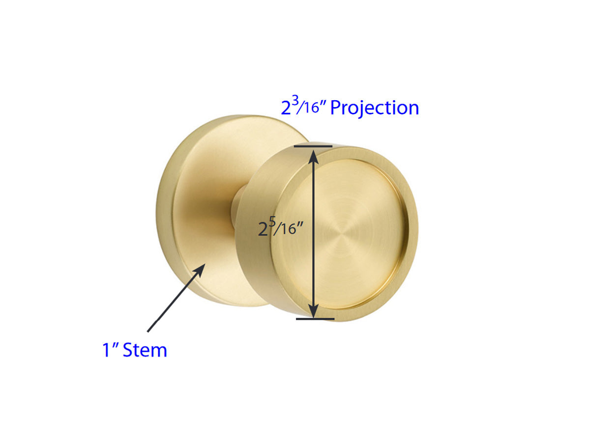 Emtek Verve Brass Knob - Dimensions