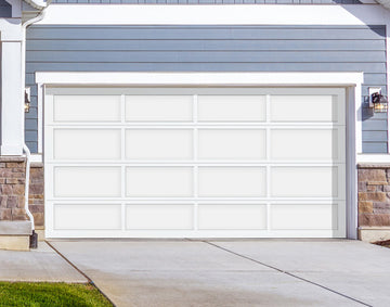 CHI Full-View Aluminum Insulated Modern Garage Doors in Solid White