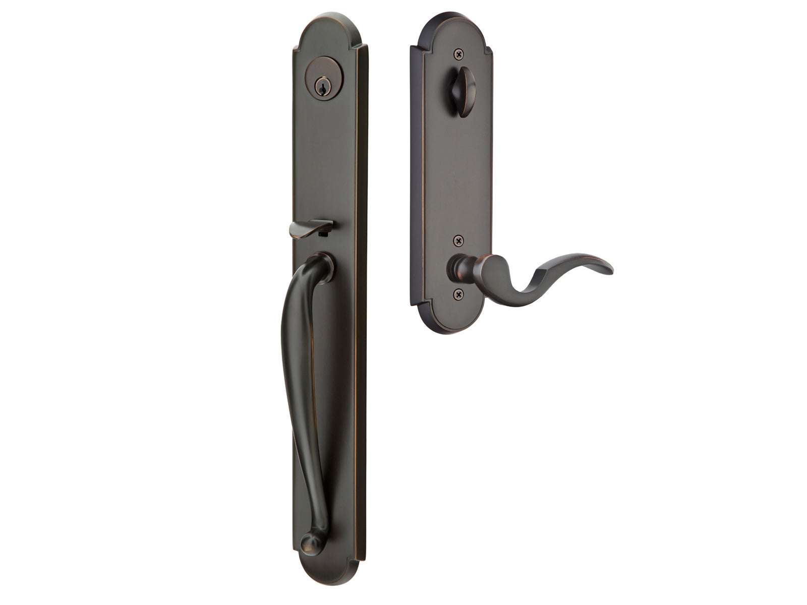 Emtek Wilmington Tubular Entry Handleset Oil Rubbed Bronze US10B