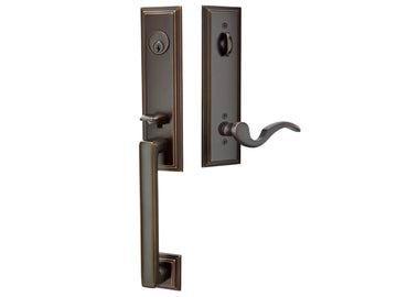 Emtek Wilshire Tubular Entry Handleset Oil Rubbed Bronze US10B