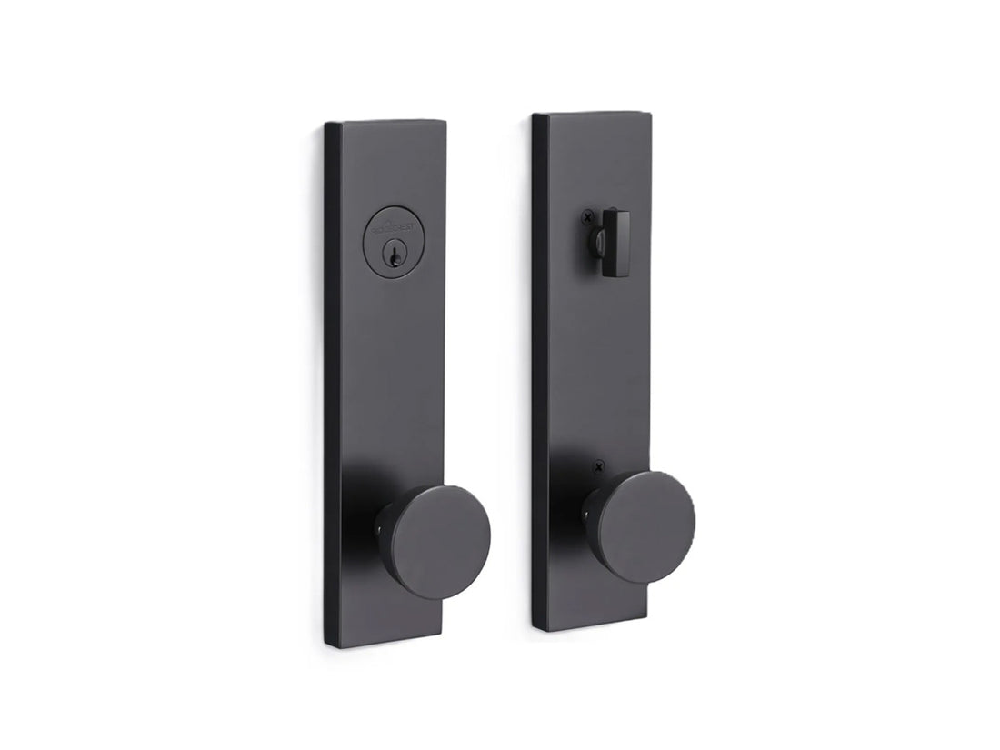 Sure-Loc Zermatt Sideplate Entry Door Knob - Flat Black