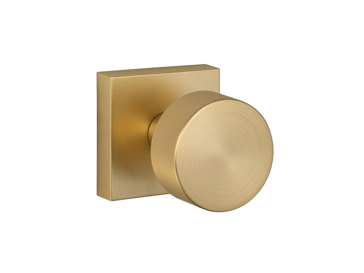 Sure-Loc Zurich Square Interior Door Knob - Satin Brass